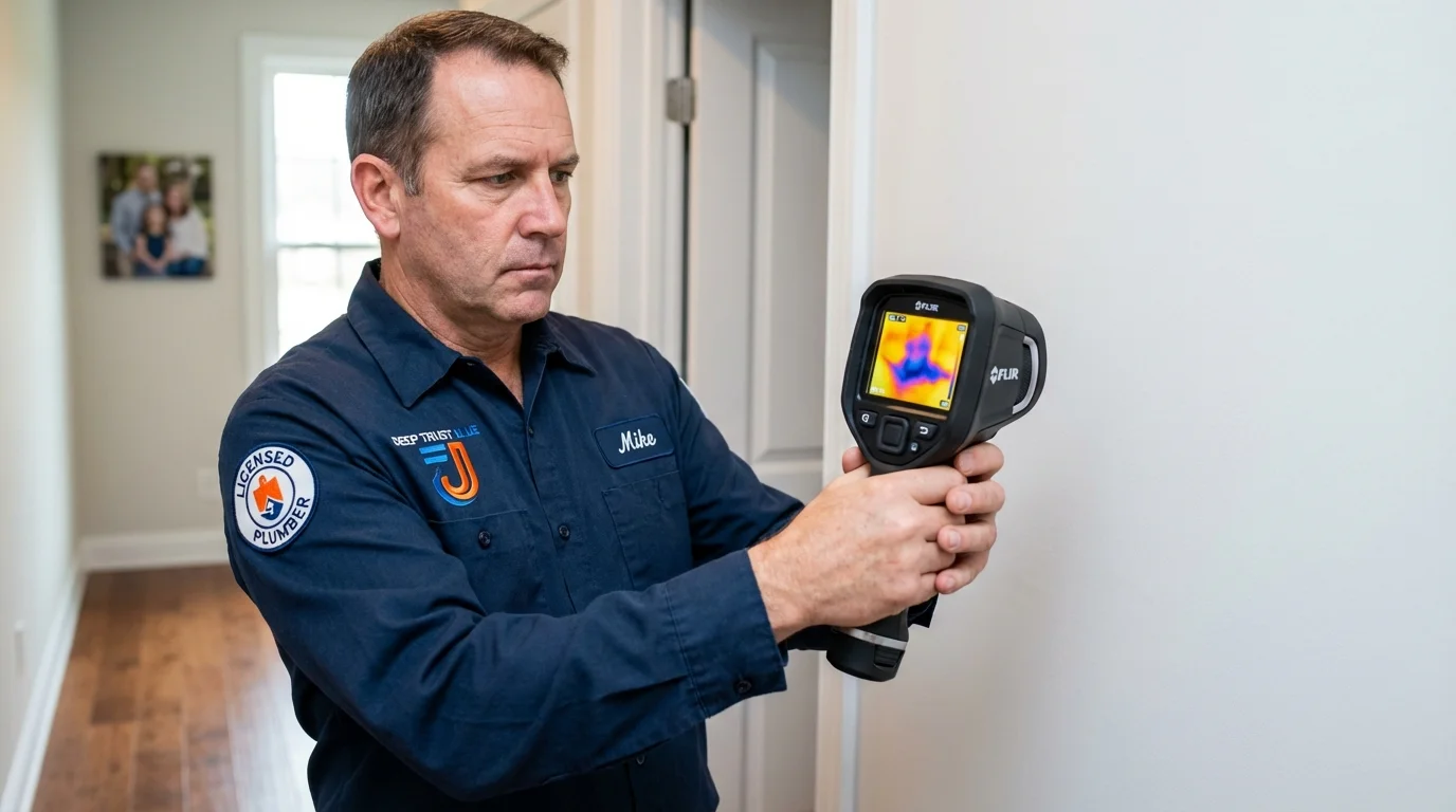 Thermal imaging leak detection by Johns Plumbing LLC in Poolesville